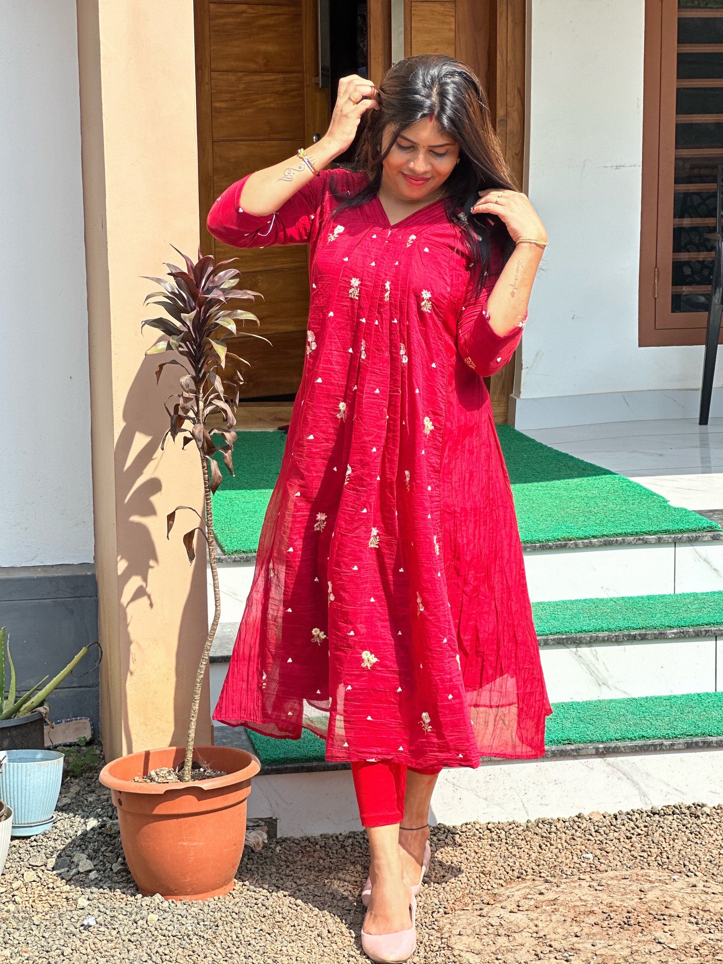 Mul Chanderi Kurti