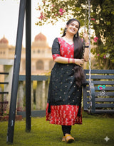 Dupion Silk Butta Kurti
